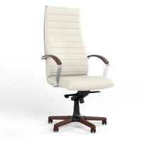 Кресло офисное поворотное Новый Стиль IRIS WOOD MPD EX4 ECO-50 (белый) (NWS-126341)