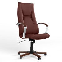 Кресло офисное поворотное Новый Стиль KING WOOD TILT EX4 ECO-28 (Бордовый) (NWS-126451)