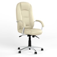 Крісло офісне поворотне Новий Стиль MODUS STEEL CHROME (ANYFIX) ECO-07 (Світло-бежевий) (NWS-126471)