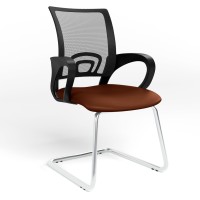 Офісне крісло Новий Стиль NETWORK CF CHROME OH-5 V-19 (Коричневий) (NWS-121551)