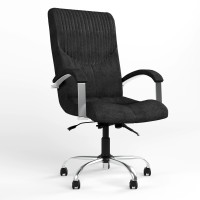 Кресло офисное поворотное Новый Стиль GERMES STEEL LB CHROME (ANYFIX+COMFORT) Micro-A (Черный) (NWS-126112)