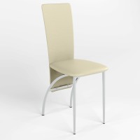 Обідній стілець Новий Стиль AMELY CHROME (BOX-2) ECO-07 (Світло-бежевий) (NWS-121035)
