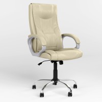 Крісло офісне поворотне Новий Стиль ELLY ANYFIX CHR68 ECO-07 (Світло-бежевий) (NWS-126667)