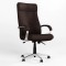Крісло офісне поворотне Новий Стиль ORION STEEL CHROME (ANYFIX) ECO-31 (Темно-коричневий) (NWS-126587)