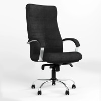 Крісло офісне поворотне Новий Стиль ORION STEEL CHROME (COMFORT) Micro-A (Чорний) (NWS-126617)