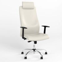 Кресло офисное поворотное Новый Стиль SOLO UP R HR STEEL WA ST CHR68 ECO-50 (белый) (NWS-127047)