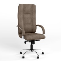 Крісло офісне поворотне Новий Стиль STAR STEEL CHROME (COMFORT) Micro-B (Коричневий) (NWS-126827)