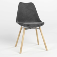 Стілець обідній Новий Стиль ASTI ALU SOFT WOOD (BOX-3) PUMA-15 (Темно-попелястий) (NWS-127249)
