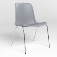 Стілець офісний Новий Стиль BESTA NS CHROME (BOX-2) BS-PEARL-GREY (Перлинно-сірий) (NWS-127389)