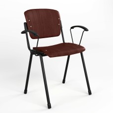 Стілець офісний Новий Стиль ERA ARM WOOD BLACK Коричневий M (NWS-127439)