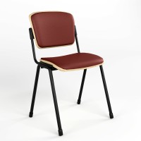 Стілець офісний Новий Стиль ERA WOOD BLACK PLUS V-25 (Темно-червоний) M (NWS-127519)
