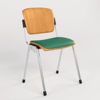 Стілець офісний Новий Стиль ERA WOOD CHROME PLUS COMBI LINK V-20 (Бірюзовий) M (NWS-127559)