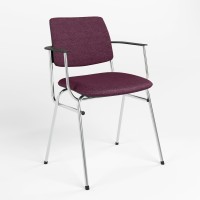 Стул офисный Новый Стиль ISIT ARM CHROME C-29 (Вишневый) (NWS-127879)