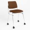 Стул на раме ISIT CHROME RMH (BOX-2) V-19 (Коричневый) (NWS-128229)