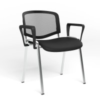 Стул офисный ISO NET ARM CHROME OH-5 V-4 (Черный) M (NWS-127799)