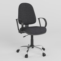 Крісло офісне поворотне Новий Стиль JUPITER GTP ERGO CHROME P C-38 (Антрацит) (NWS-124249)