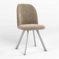Стул обеденный Новый Стиль MILANA 4L ALU (BOX-1) LN SORO-23 (Светло-бежевый) (NWS-128779)