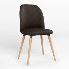 Стілець обідній Новий Стиль MILANA WOOD BLACK (BOX-1) SMP ECO-31 (Темно-коричневий) (NWS-128679)