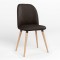 Стілець обідній Новий Стиль MILANA WOOD BLACK (BOX-1) SMP ECO-31 (Темно-коричневий) (NWS-128679)