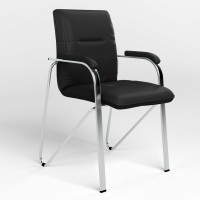 Стілець для відвідувачів Новий Стиль SAMBA (S) (BOX-1) ECO-30 (Чорний) (NWS-129209)