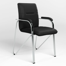Стілець для відвідувачів Новий Стиль SAMBA (S) (BOX-1) ECO-30 (Чорний) (NWS-129209)