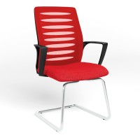 Конференционное кресло Новый Стиль WEBSTAR CF CHROME-BLACK OH-6 C-16 (Красный) (NWS-129909)