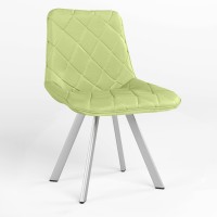 Обідній стілець Новий Стиль NICOLE 4L ALU (BOX-1) SQR ECO-45 (Фісташковий) (NWS-121771)