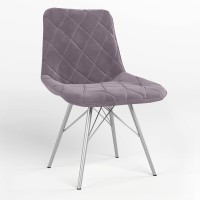 Обеденный стул Новый Стиль NICOLE 4LX ALU (BOX-1) SQR SORO-65 (Фиолетовый) (NWS-121631)