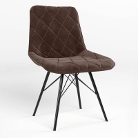 Обідній стілець Новий Стиль NICOLE 4LX BLACK (BOX-1) SQR SORO-28 (Світло-коричневий) (NWS-121651)