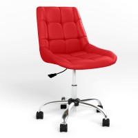 Кресло на роликах Новый Стиль NICOLE GTS (J) CHR61 SQR ECO-90 (Красный) (NWS-122021)