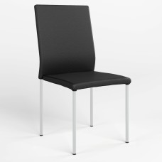Обідній стілець Новий Стиль NIK CHROME (BOX-2) ECO-30 (Чорний) (NWS-121741)