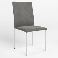Обеденный стул Новый Стиль NIK CHROME (BOX-4) PUMA-03 (Светло-серый) (NWS-121751)