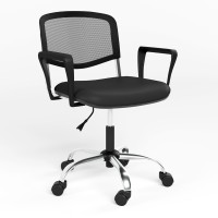 Кресло офисное поворотное Новый Стиль ISO NET GTP CHROME OH-5 V-14 (Черный) (NWS-124062)