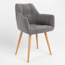 Обідній стілець Новий Стиль DASTER WOOD ALU (BOX-1) LN SORO-93 (Сірий) (NWS-121244)