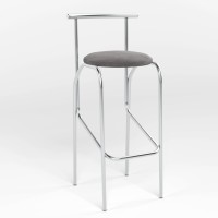 Барний стілець Новий Стиль JOLA CHROME (BOX-2) SORO-93 (Сірий) (NWS-121394)