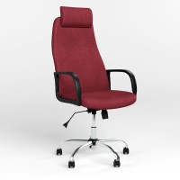 Кресло руководителя поворотное с подголовником Новый Стиль DIPLOMAT KD HR TILT CHR68 ZT-15 (Бордовый) (NWS-125716)
