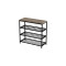 Полиця для взуттяСлайм 3 Ferrum-decor 635x630x260 Чорний метал ДСП Дуб Сан-Маріно 16 мм (FRD-106837)
