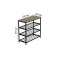 Полиця для взуттяСлайм 3 Ferrum-decor 635x630x260 Чорний метал ДСП Дуб Сан-Маріно 16 мм (FRD-106837)
