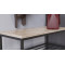 Полиця для взуттяСлайм 3 Ferrum-decor 635x630x260 Чорний метал ДСП Дуб Сан-Маріно 16 мм (FRD-106837)