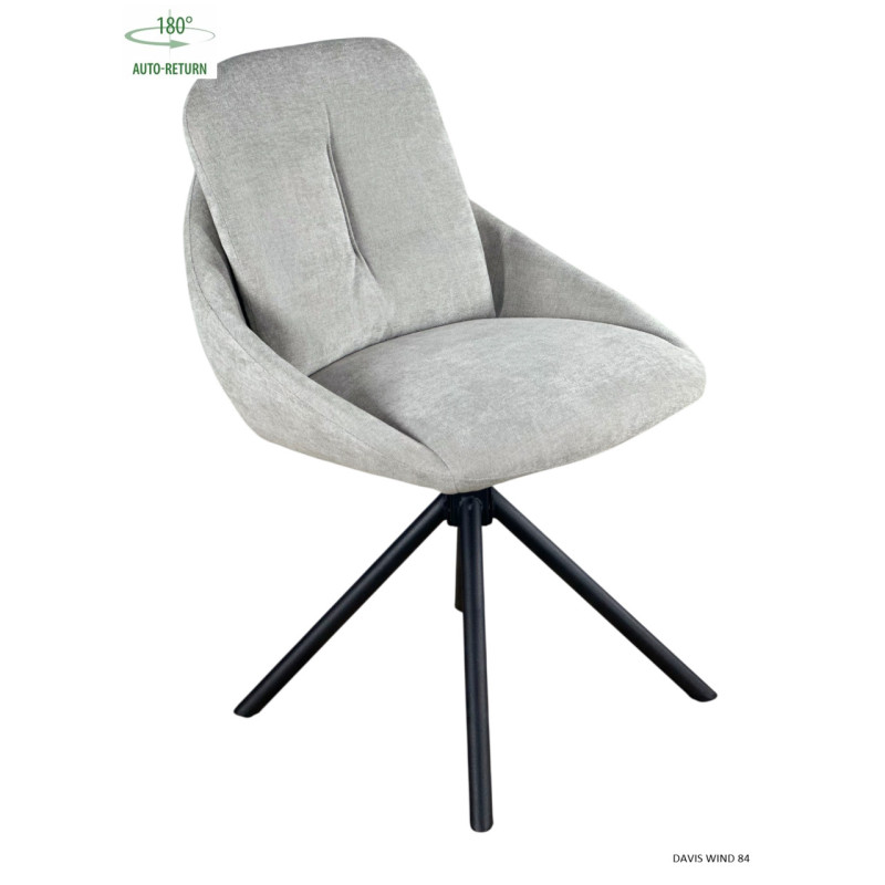Стілець/крісло поворотне на 180 з автоповерненням ISLA Perfect Home Сірий Davis Wind 84 (PFH-092103)