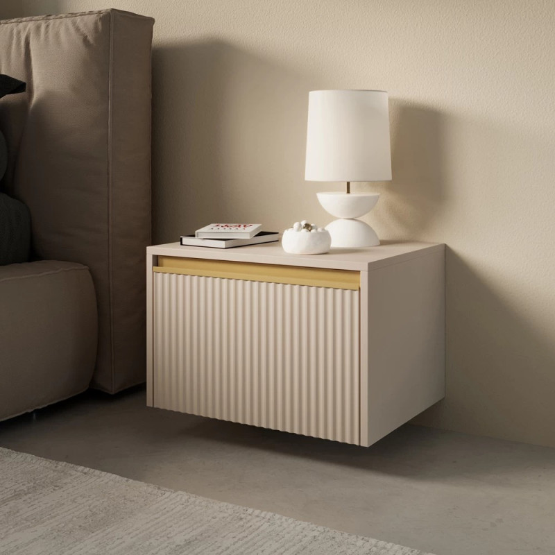 Тумба приліжкова Perfect Home Royal S54 1S 53,6х42х39 Бежевий (PFH-091296)