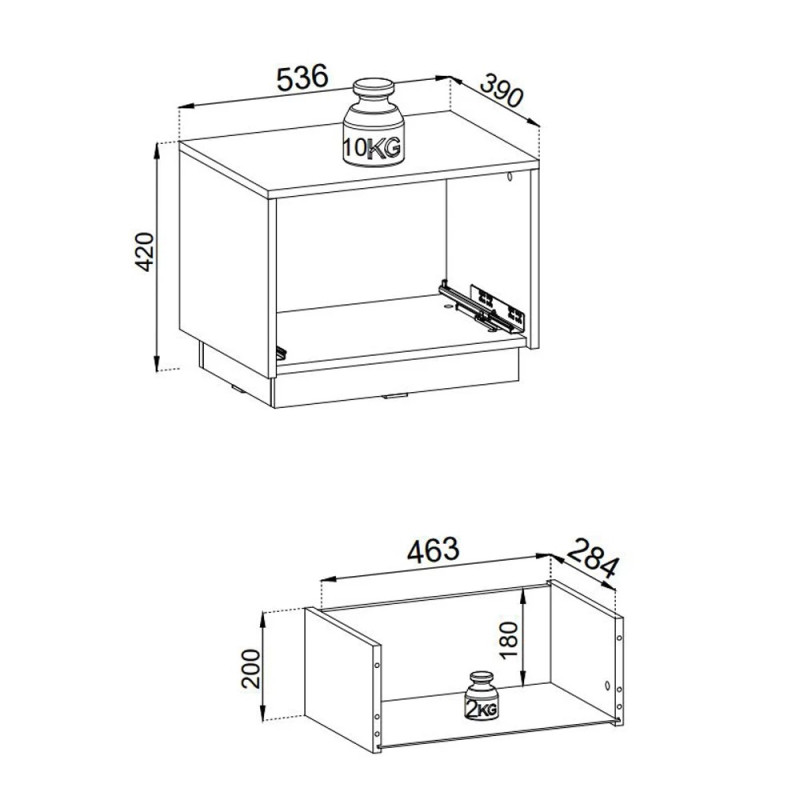 Тумба приліжкова Perfect Home Royal S54 1S 53,6х42х39 Бежевий (PFH-091296)