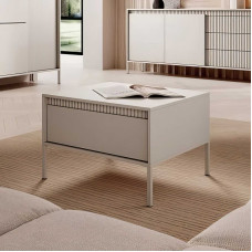 Журнальний стіл з телескопічними напрямними Perfect Home Senso 68 68х68х48,4 Бежевий (PFH-091111)