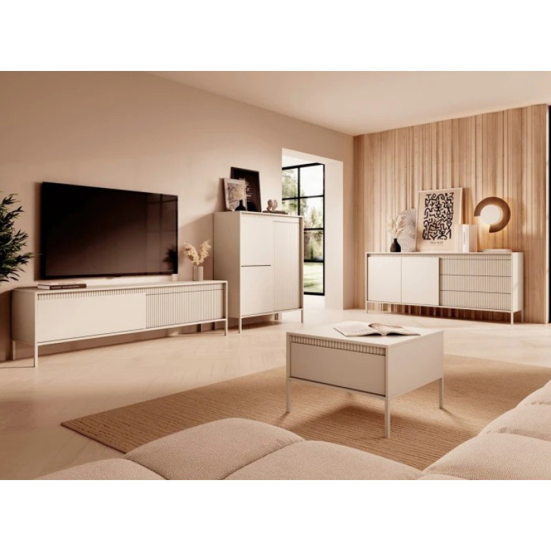 Комод з телескопічними напрямними Perfect Home Senso 2D3S/187 187,1x81,4x39,5 Бежевий (PFH-091108)