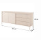 Комод з телескопічними напрямними Perfect Home Senso 2D3S/187 187,1x81,4x39,5 Бежевий (PFH-091108)