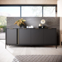 Комод Perfect Home Clars 4D/203 202,9x81,4x39,5 Антрацит (PFH-091019)