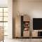 Вітрина низька у вітальню Perfect Home Kadis 2D1W/90 148,8х90,1х40 Дуб артизан/Антрацит (PFH-091168)