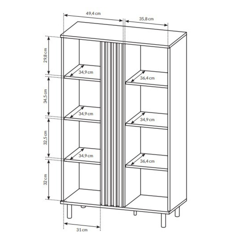 Вітрина низька у вітальню Perfect Home Kadis 2D1W/90 148,8х90,1х40 Дуб артизан/Антрацит (PFH-091168)