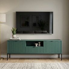 Тумба під телевізор Perfect Home Nova RTV154 154х56х39 2-дверний з 1 шухлядою і чорними ніжками Лабрадор (PFH-091499)