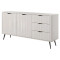 Комод з телескопічними напрямними Perfect Home Lante 2D3S/163 163,2x81,2x38 Бежевий (чорні ніжки) (PFH-091177)